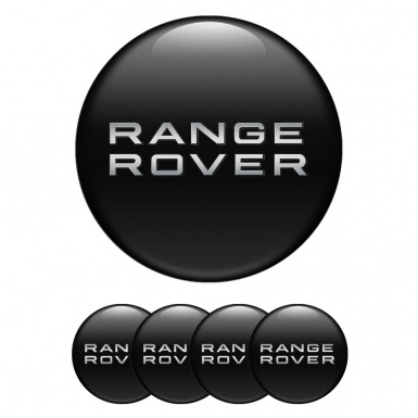 Land Rover Range Silicone Sticker Emblems Center Caps Black Edition