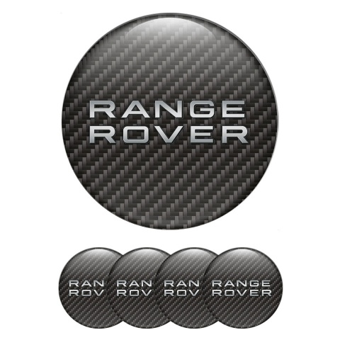 Land Rover Range Silicone Emblems Center Caps Carbon Edition