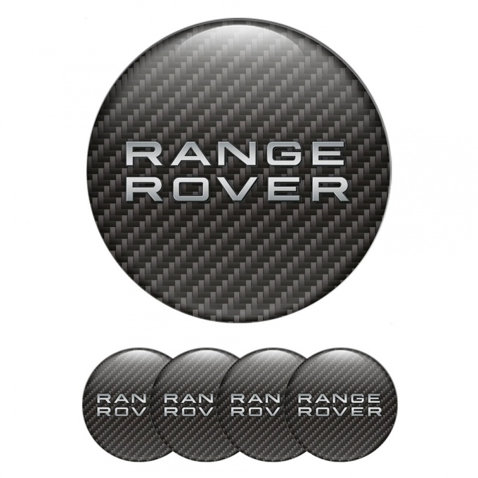 Land Rover Range Silicone Emblems Center Caps Carbon Edition