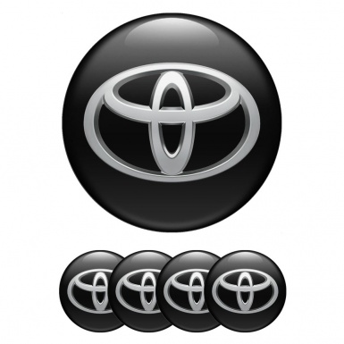 Toyota Wheel Emblems for Center Caps Black Classic Edition