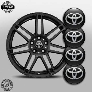 Toyota Wheel Emblems for Center Caps Black Classic Edition