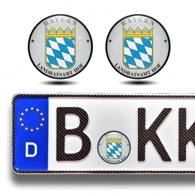 Aufkleber HOF Bayern fur Plakette 3D Gel Silikon