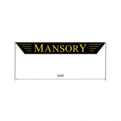 Mansory Emblems Silicone Sticker Black Edition