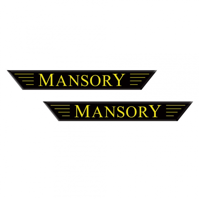 Mansory Emblems Silicone Sticker Black Edition