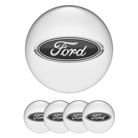 Ford Emblem for Center Caps White Background 3D Logo