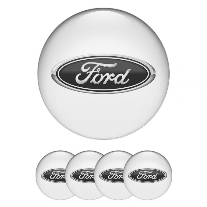 Ford Emblem for Center Caps White Background 3D Logo