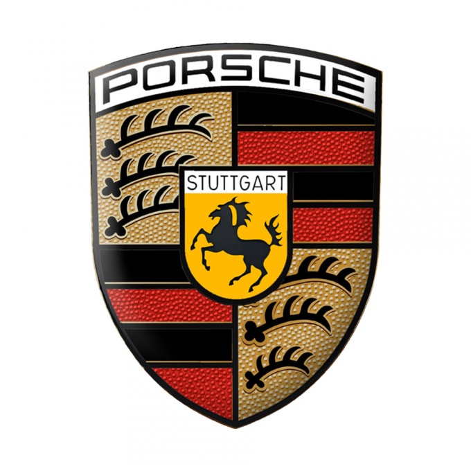 Porsche Emblem Silicone Sticker Custom Logo Edition