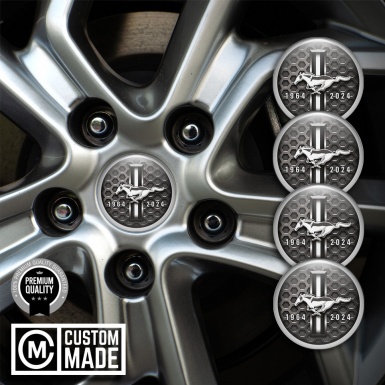 Ford Mustang Emblems for Wheel Emblems Gray