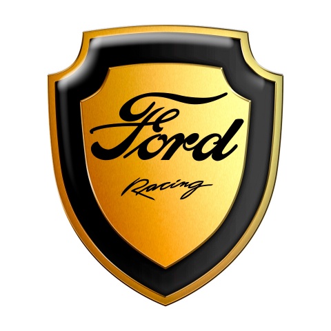 Ford Racing Silicone Sticker Gold Effect