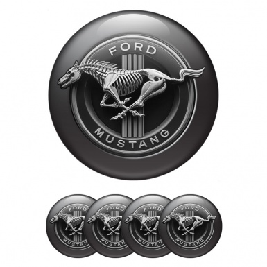 Ford Mustang Emblem for Center Caps skeleton emblem Black