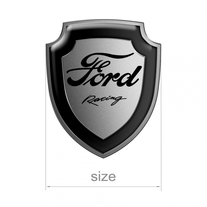 Ford Racing Silicone Sticker Metal effect | Domed Emblems | Stickers ...