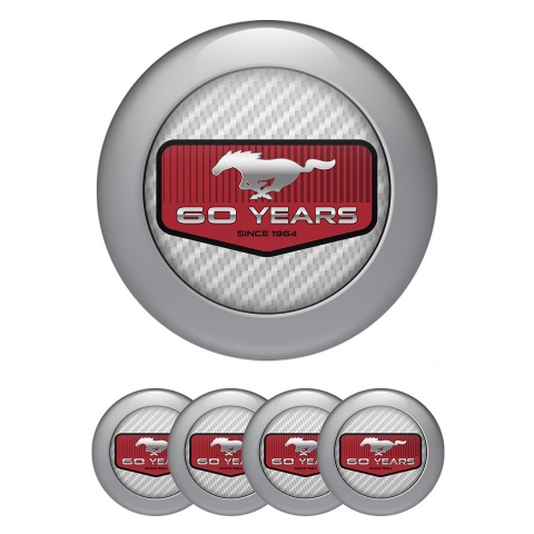 Ford Mustang Wheel Emblems for Center Caps gray carbon