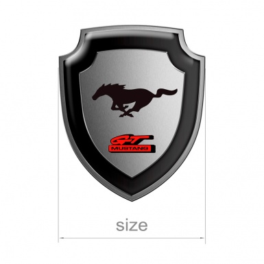 Ford Mustang GT Silicone Sticker Metal effect