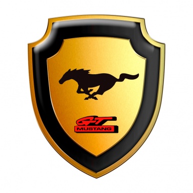 Ford Mustang GT Silicone Sticker Gold Metallic effect