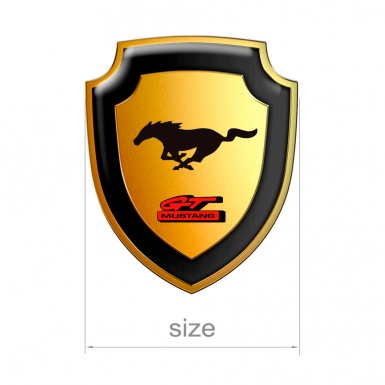 Ford Mustang GT Silicone Sticker Gold Metallic effect