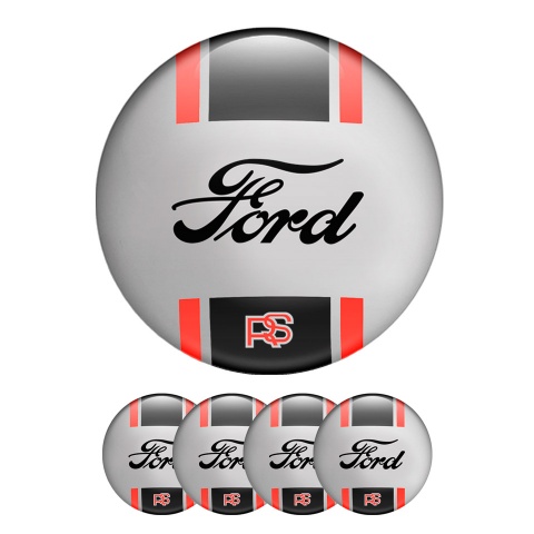 Ford RS Silicone Stickers Black Red Logo
