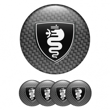 Alfa Romeo Silicone Emblems  Gray background with White logo