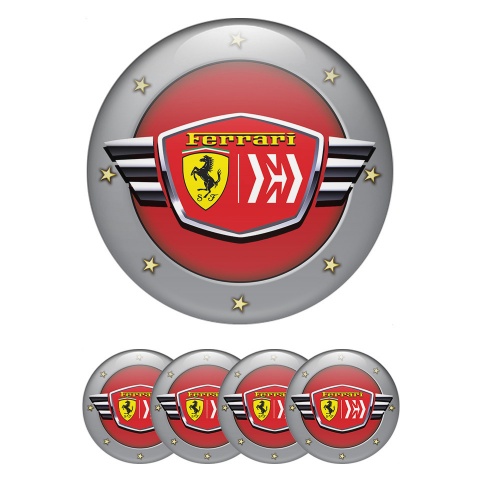 Ferrari Emblem for Center Caps Design with stars 