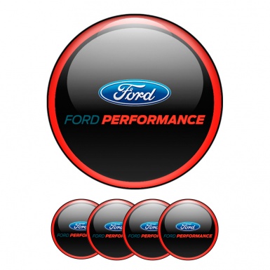 Ford Performance Silicone Stickers Black Classic Logo
