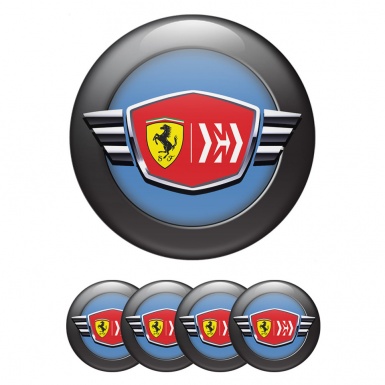 Ferrari Center Caps Wheel Emblem Background Blue 