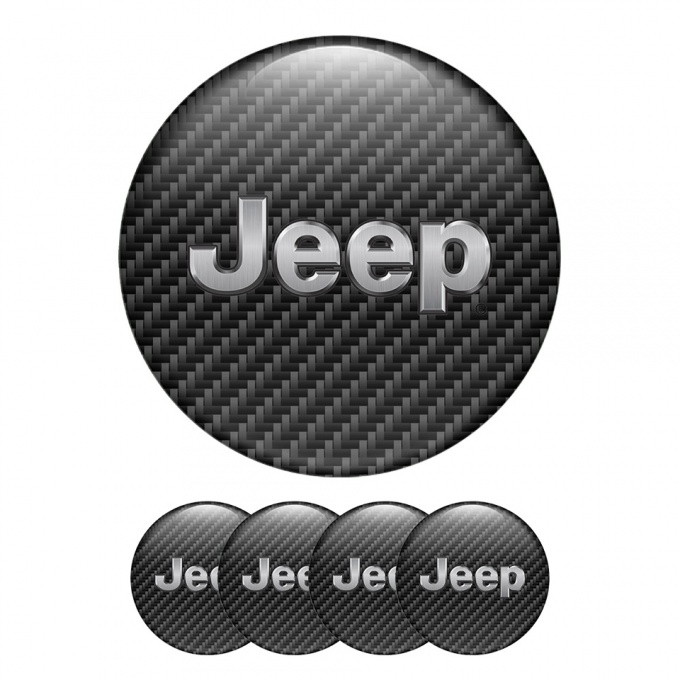 Jeep Silicone Stickers Center Hub Graphite Edition