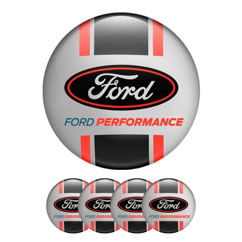 Ford Performance Silicone Stickers Black Ring Logo