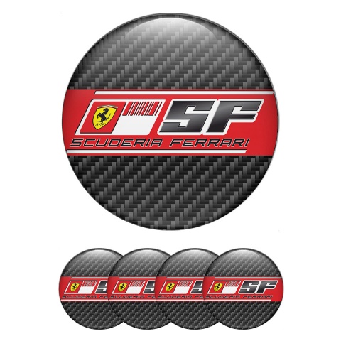 Ferrari Emblem for Wheel center caps carbon Black SF