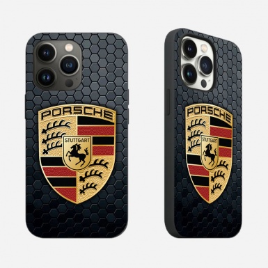 Porsche iPhone Case Slim Black Classic Logo Design 