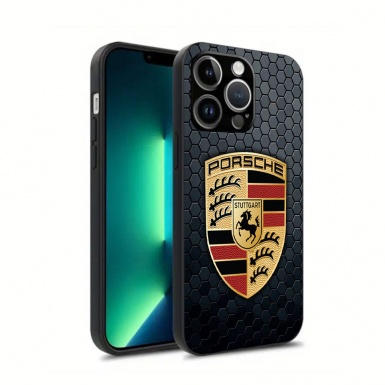 Porsche iPhone Case Slim Black Classic Logo Design 