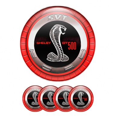 Ford Shelby GT 500 Wheel Cap Silicone Stickers Red Edition