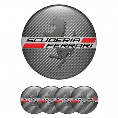 Ferrari Silicone Emblems Design carbon with Gray logo