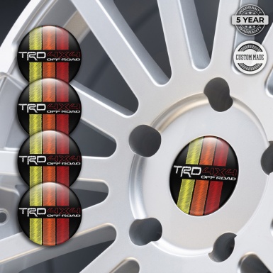 Toyota TRD Domed Stickers for Wheel center caps multicoloured 4x4