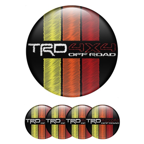 Toyota TRD Domed Stickers for Wheel center caps multicoloured 4x4