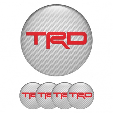 Toyota TRD Wheel Emblems for Center Caps Gray carbon 