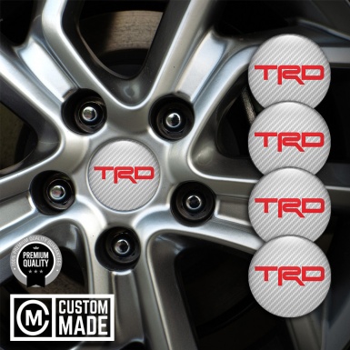 Toyota TRD Wheel Emblems for Center Caps Gray carbon 