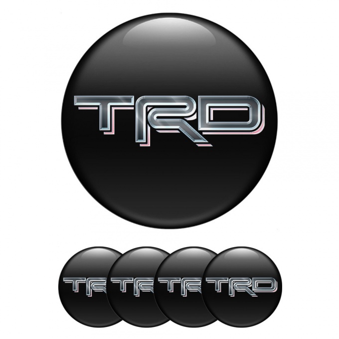 Toyota TRD Emblem for Center Caps Black with 3D logo