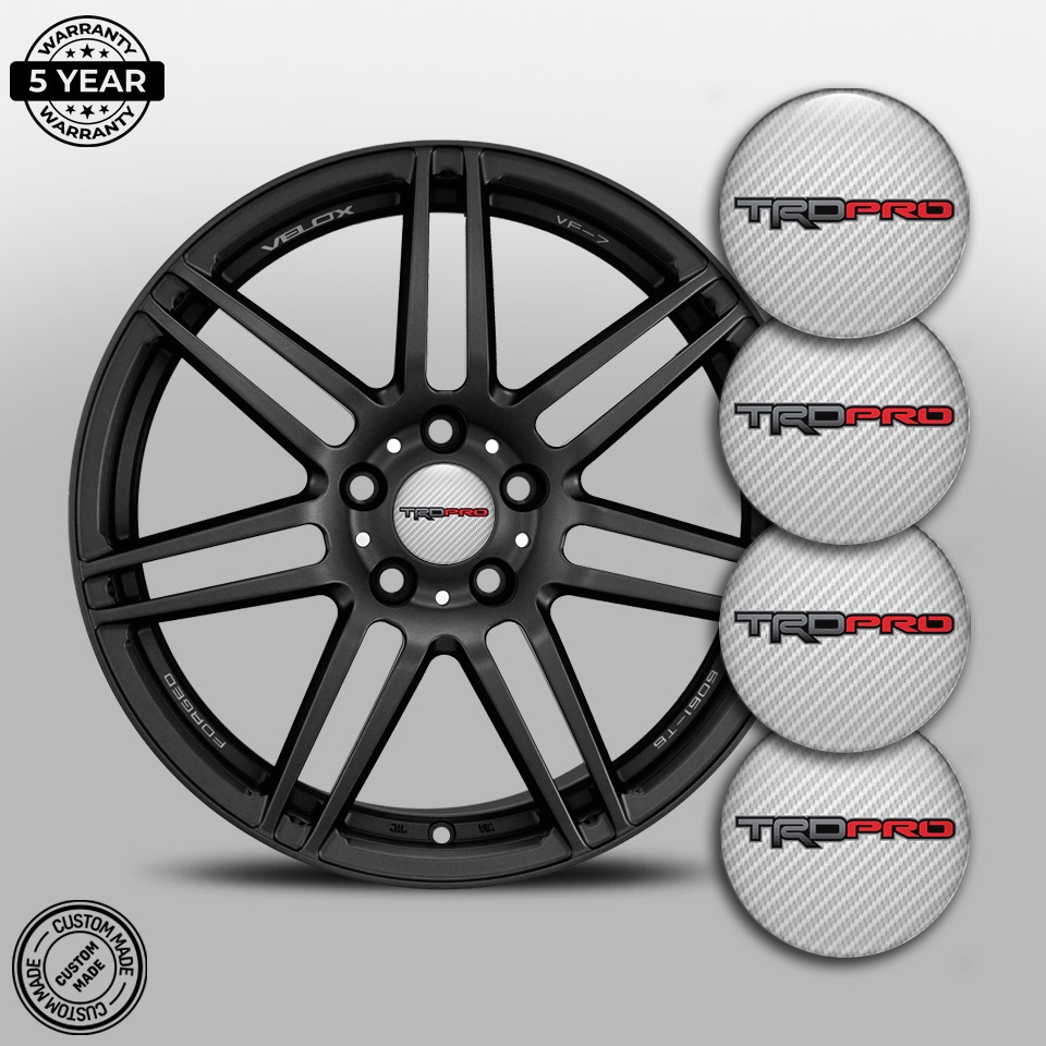 Toyota TDR Wheel Stickers for Center Caps Light carbon | Wheel Emblems ...