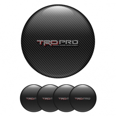 Toyota TRD Center Caps Wheel Emblem carbon Black PRO