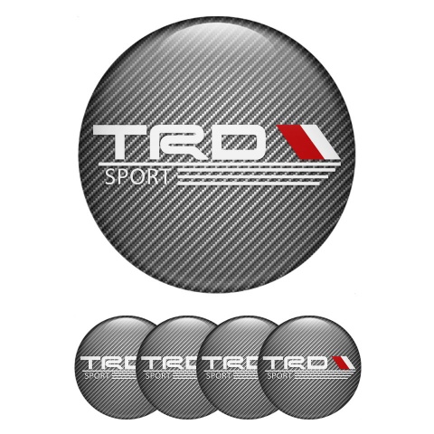 Toyota TRD Silicone Emblems carbon with White logo