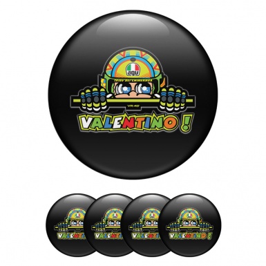 Valentino Rossi Emblem for Center Caps Black with multicolor logo