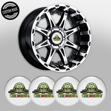 Valentino Rossi Wheel Emblem for Center Caps White with multicolored logo