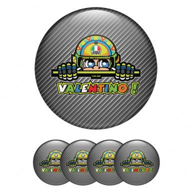 Valentino Rossi Silicone Emblems Grey carbon multicolored logo