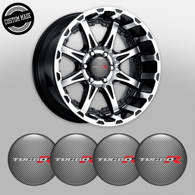 TurboR Wheel Stickers for Center Caps carbon | Wheel Emblems | Stickers ...