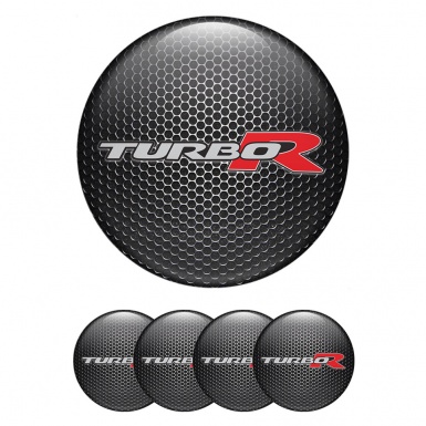 TurboR Center Caps Wheel Emblem Style Black honeycomb