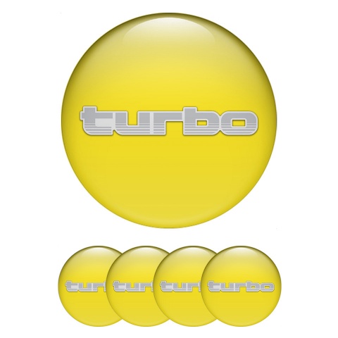 TurboR Wheel Stickers for Center Caps Style Yellow