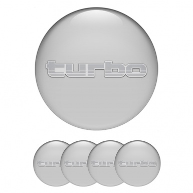 TurboR Emblems for Wheel center caps Style Grey