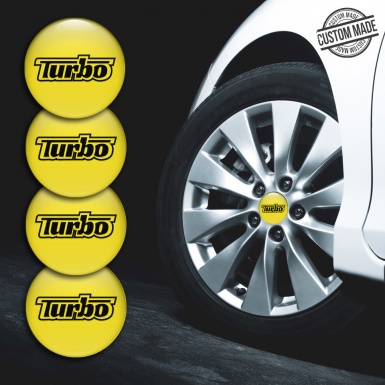 TurboR Silicone Emblems Black logo stil Yellow