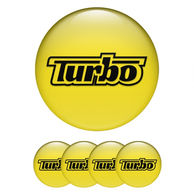 TurboR Silicone Emblems Black logo stil Yellow