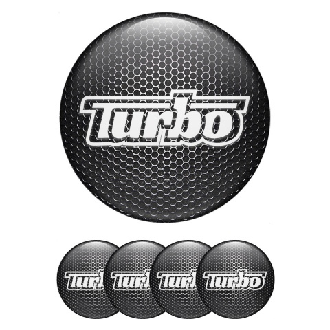 TurboR Wheel Emblem for Center Caps honeycomb Black