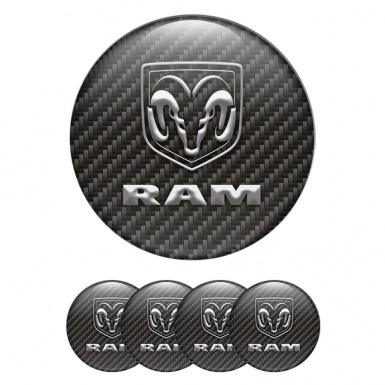 Dodge RAM Wheel Emblems for Center Caps Carbon Edition